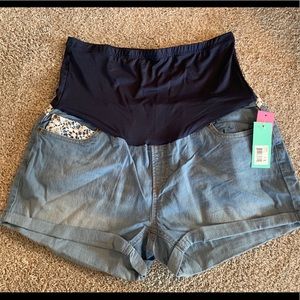 Oh! Mamma Maternity Jean Shorts